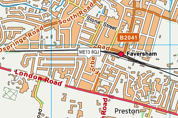 ME13 8QJ map - OS VectorMap District (Ordnance Survey) ME13 8QJ map - OS VectorMap District (Ordnance Survey)