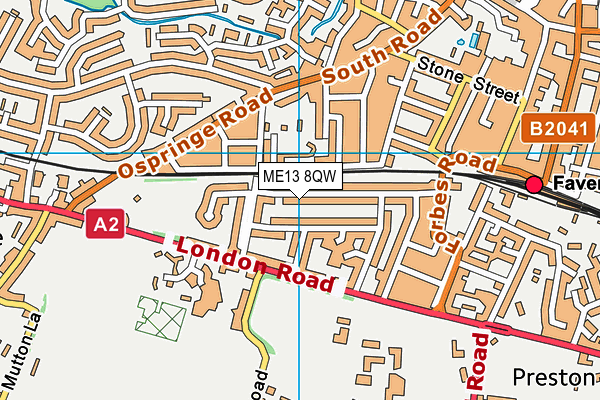 ME13 8QW map - OS VectorMap District (Ordnance Survey) ME13 8QW map - OS VectorMap District (Ordnance Survey)