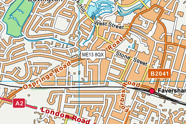 ME13 8QX map - OS VectorMap District (Ordnance Survey) ME13 8QX map - OS VectorMap District (Ordnance Survey)