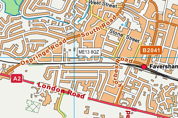 ME13 8QZ map - OS VectorMap District (Ordnance Survey) ME13 8QZ map - OS VectorMap District (Ordnance Survey)