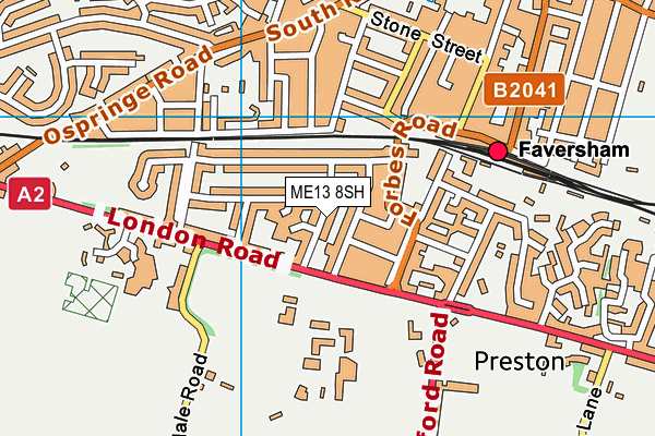 ME13 8SH map - OS VectorMap District (Ordnance Survey) ME13 8SH map - OS VectorMap District (Ordnance Survey)