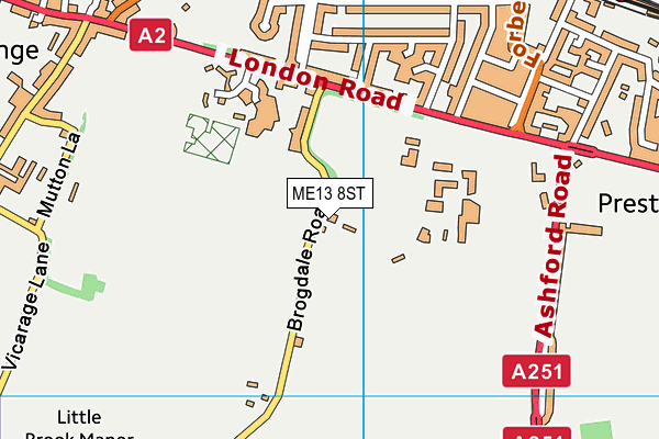 ME13 8ST map - OS VectorMap District (Ordnance Survey) ME13 8ST map - OS VectorMap District (Ordnance Survey)