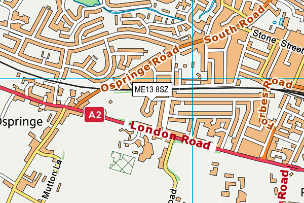 ME13 8SZ map - OS VectorMap District (Ordnance Survey) ME13 8SZ map - OS VectorMap District (Ordnance Survey)