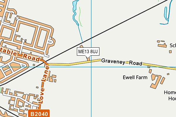 ME13 8UJ map - OS VectorMap District (Ordnance Survey) ME13 8UJ map - OS VectorMap District (Ordnance Survey)