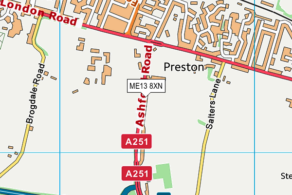 ME13 8XN map - OS VectorMap District (Ordnance Survey)