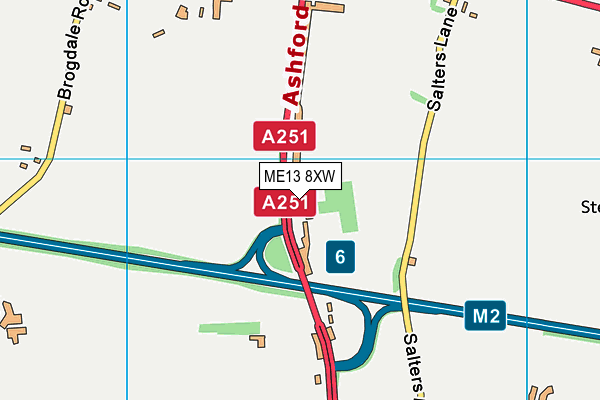 ME13 8XW map - OS VectorMap District (Ordnance Survey)