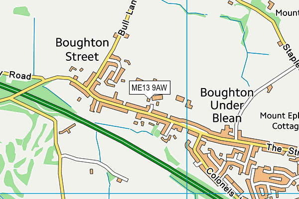 ME13 9AW map - OS VectorMap District (Ordnance Survey)