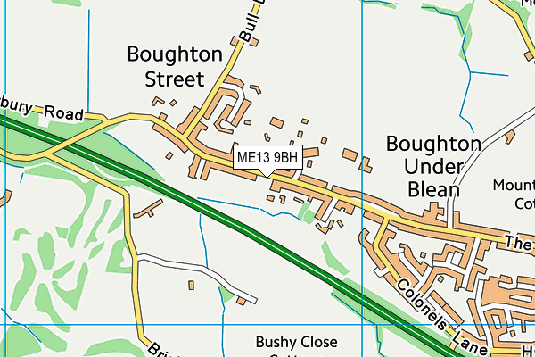 ME13 9BH map - OS VectorMap District (Ordnance Survey) ME13 9BH map - OS VectorMap District (Ordnance Survey)
