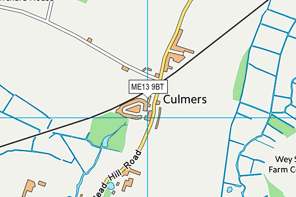 ME13 9BT map - OS VectorMap District (Ordnance Survey) ME13 9BT map - OS VectorMap District (Ordnance Survey)