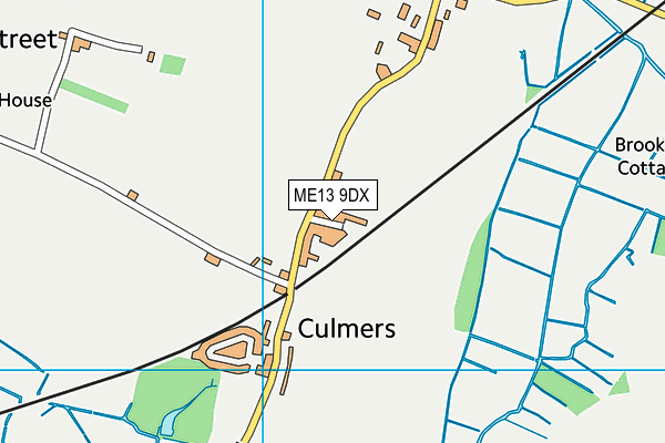 ME13 9DX map - OS VectorMap District (Ordnance Survey) ME13 9DX map - OS VectorMap District (Ordnance Survey)