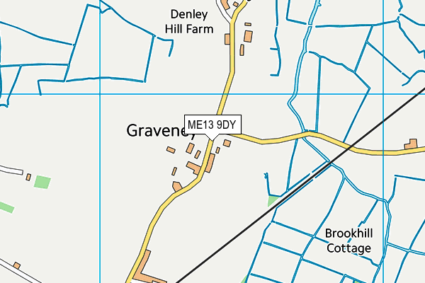 ME13 9DY map - OS VectorMap District (Ordnance Survey) ME13 9DY map - OS VectorMap District (Ordnance Survey)