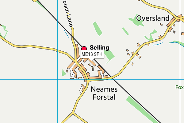 ME13 9FH map - OS VectorMap District (Ordnance Survey) ME13 9FH map - OS VectorMap District (Ordnance Survey)