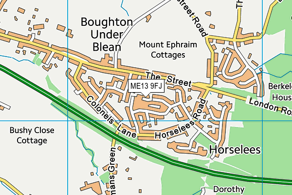 ME13 9FJ map - OS VectorMap District (Ordnance Survey) ME13 9FJ map - OS VectorMap District (Ordnance Survey)