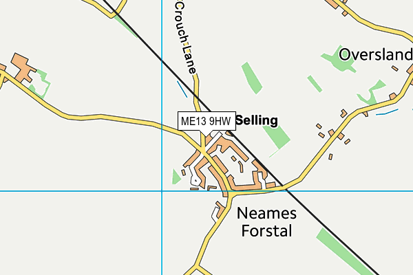 ME13 9HW map - OS VectorMap District (Ordnance Survey) ME13 9HW map - OS VectorMap District (Ordnance Survey)