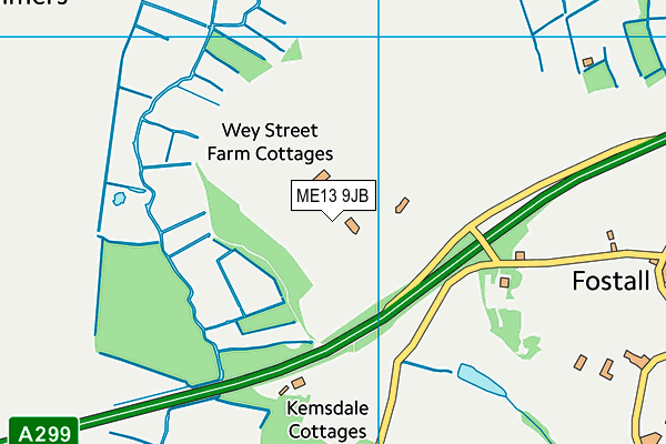 ME13 9JB map - OS VectorMap District (Ordnance Survey) ME13 9JB map - OS VectorMap District (Ordnance Survey)