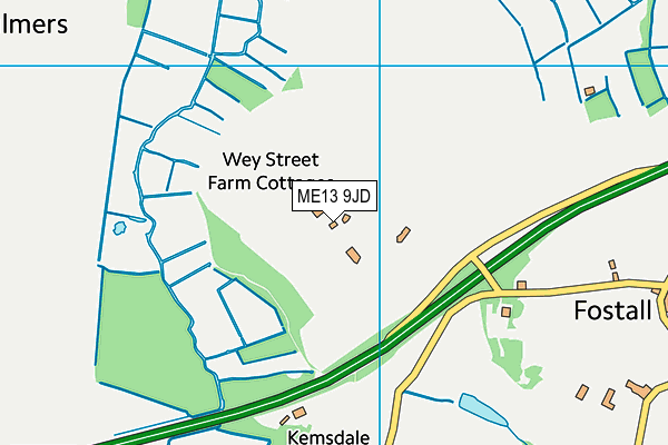 ME13 9JD map - OS VectorMap District (Ordnance Survey) ME13 9JD map - OS VectorMap District (Ordnance Survey)