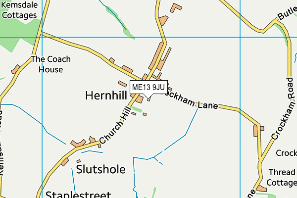 ME13 9JU map - OS VectorMap District (Ordnance Survey) ME13 9JU map - OS VectorMap District (Ordnance Survey)