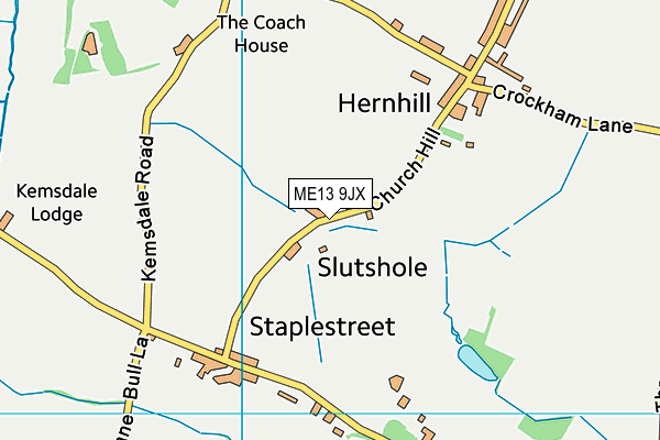 ME13 9JX map - OS VectorMap District (Ordnance Survey)