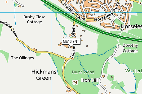ME13 9NT map - OS VectorMap District (Ordnance Survey) ME13 9NT map - OS VectorMap District (Ordnance Survey)