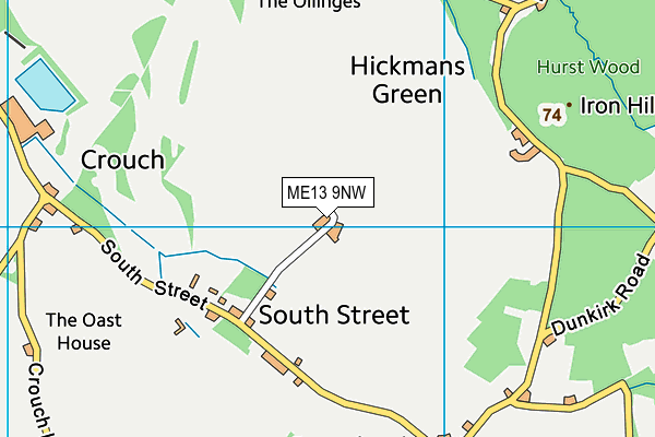 ME13 9NW map - OS VectorMap District (Ordnance Survey) ME13 9NW map - OS VectorMap District (Ordnance Survey)