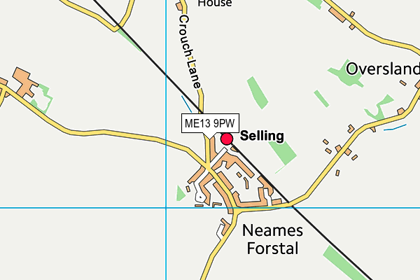 ME13 9PW map - OS VectorMap District (Ordnance Survey) ME13 9PW map - OS VectorMap District (Ordnance Survey)