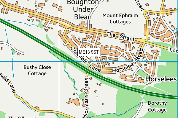 ME13 9ST map - OS VectorMap District (Ordnance Survey) ME13 9ST map - OS VectorMap District (Ordnance Survey)