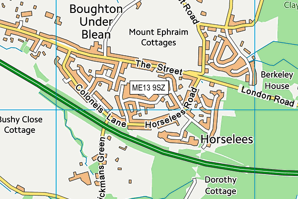 ME13 9SZ map - OS VectorMap District (Ordnance Survey) ME13 9SZ map - OS VectorMap District (Ordnance Survey)