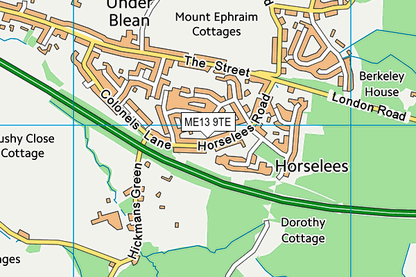 ME13 9TE map - OS VectorMap District (Ordnance Survey) ME13 9TE map - OS VectorMap District (Ordnance Survey)