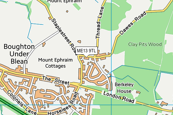ME13 9TL map - OS VectorMap District (Ordnance Survey) ME13 9TL map - OS VectorMap District (Ordnance Survey)