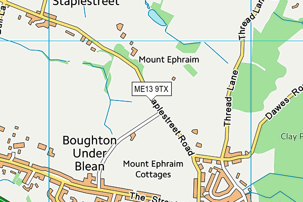 ME13 9TX map - OS VectorMap District (Ordnance Survey) ME13 9TX map - OS VectorMap District (Ordnance Survey)