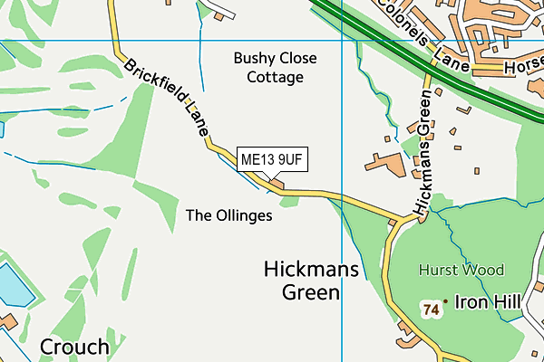 ME13 9UF map - OS VectorMap District (Ordnance Survey) ME13 9UF map - OS VectorMap District (Ordnance Survey)