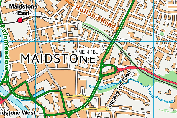 ME14 1BU map - OS VectorMap District (Ordnance Survey) ME14 1BU map - OS VectorMap District (Ordnance Survey)