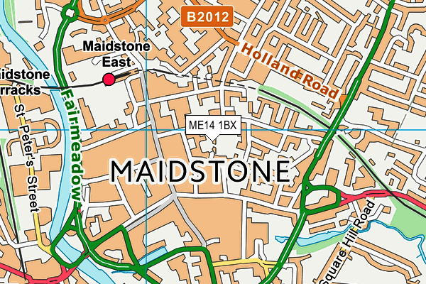 ME14 1BX map - OS VectorMap District (Ordnance Survey) ME14 1BX map - OS VectorMap District (Ordnance Survey)