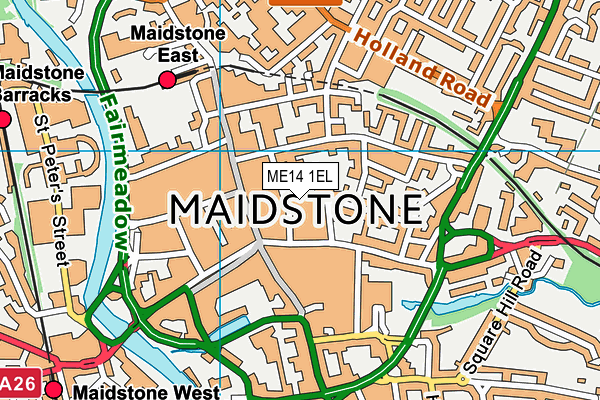 ME14 1EL map - OS VectorMap District (Ordnance Survey) ME14 1EL map - OS VectorMap District (Ordnance Survey)