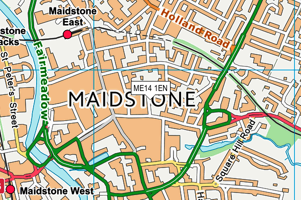 ME14 1EN map - OS VectorMap District (Ordnance Survey)