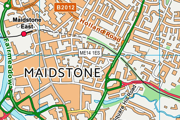 ME14 1ES map - OS VectorMap District (Ordnance Survey) ME14 1ES map - OS VectorMap District (Ordnance Survey)