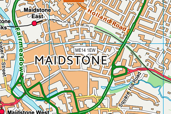 ME14 1EW map - OS VectorMap District (Ordnance Survey) ME14 1EW map - OS VectorMap District (Ordnance Survey)