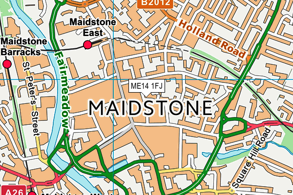ME14 1FJ map - OS VectorMap District (Ordnance Survey) ME14 1FJ map - OS VectorMap District (Ordnance Survey)