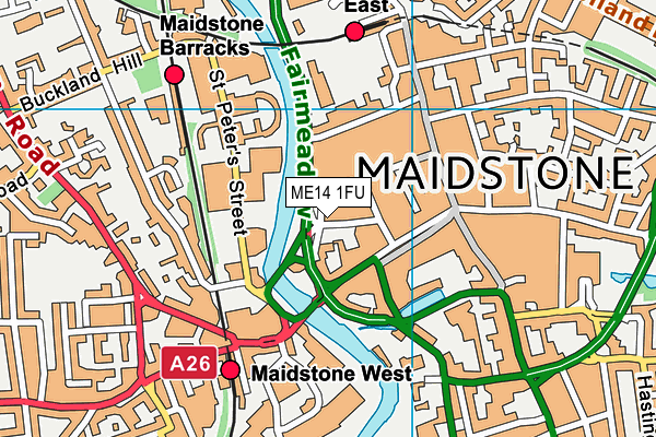 ME14 1FU map - OS VectorMap District (Ordnance Survey) ME14 1FU map - OS VectorMap District (Ordnance Survey)