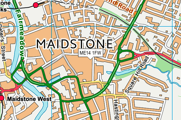 ME14 1FW map - OS VectorMap District (Ordnance Survey) ME14 1FW map - OS VectorMap District (Ordnance Survey)
