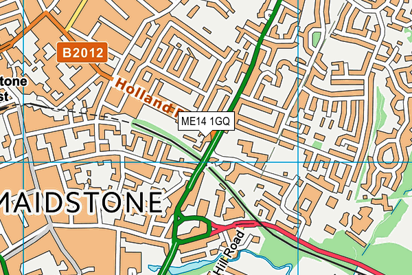 ME14 1GQ map - OS VectorMap District (Ordnance Survey)