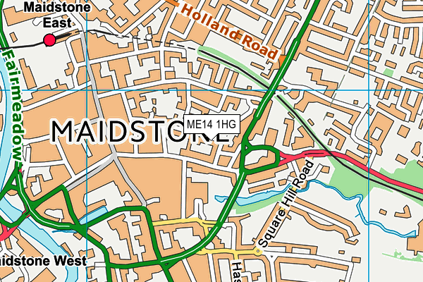 ME14 1HG map - OS VectorMap District (Ordnance Survey)