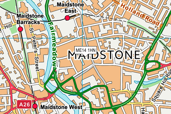 ME14 1HN map - OS VectorMap District (Ordnance Survey)