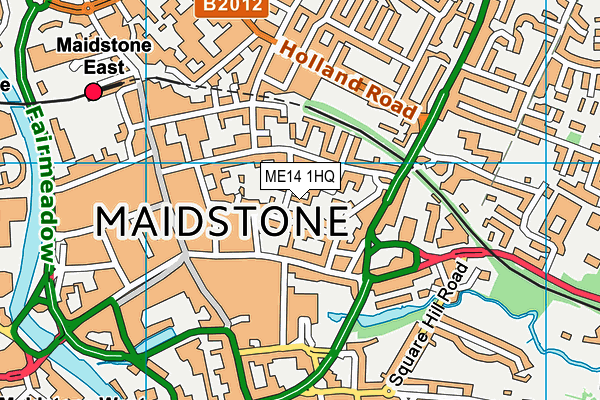 ME14 1HQ map - OS VectorMap District (Ordnance Survey)