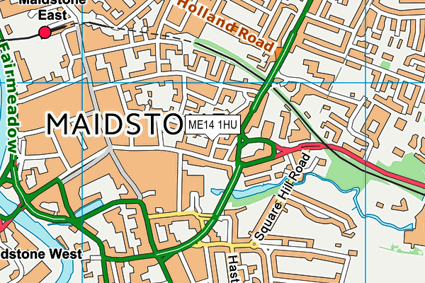 ME14 1HU map - OS VectorMap District (Ordnance Survey)