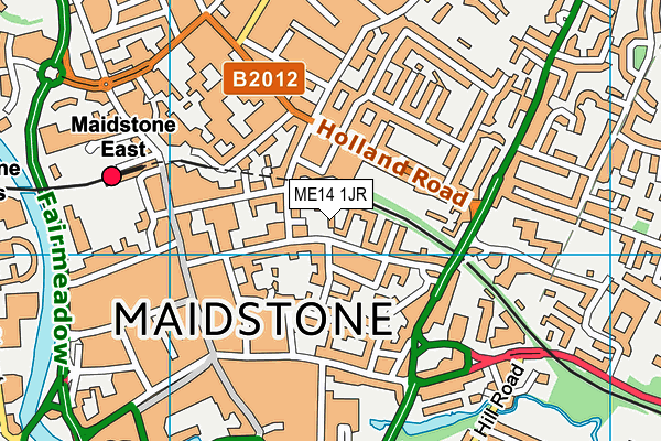 ME14 1JR map - OS VectorMap District (Ordnance Survey) ME14 1JR map - OS VectorMap District (Ordnance Survey)