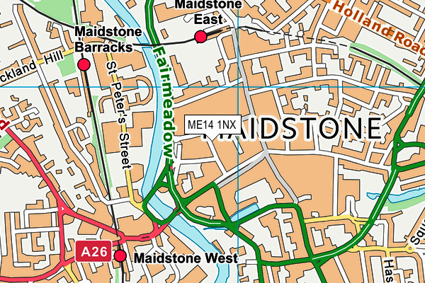 ME14 1NX map - OS VectorMap District (Ordnance Survey) ME14 1NX map - OS VectorMap District (Ordnance Survey)