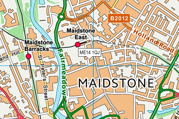 ME14 1QJ map - OS VectorMap District (Ordnance Survey) ME14 1QJ map - OS VectorMap District (Ordnance Survey)