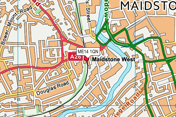 ME14 1QN map - OS VectorMap District (Ordnance Survey)
