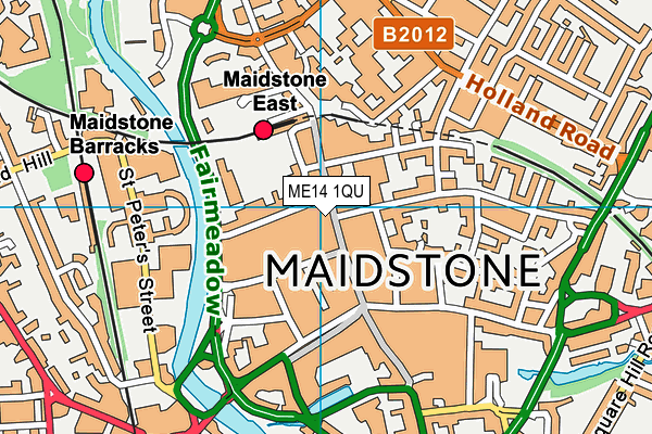 ME14 1QU map - OS VectorMap District (Ordnance Survey)